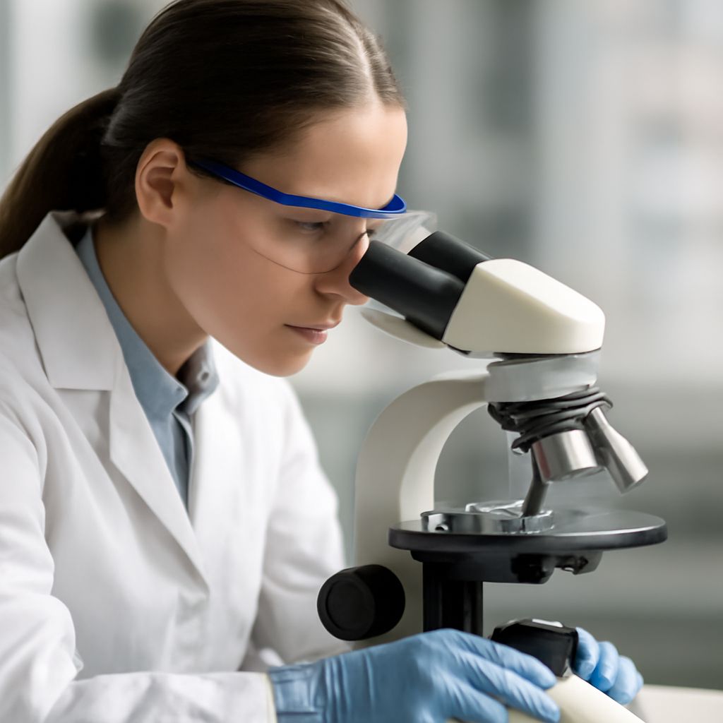 LIMS software interface in a laboratory setting
