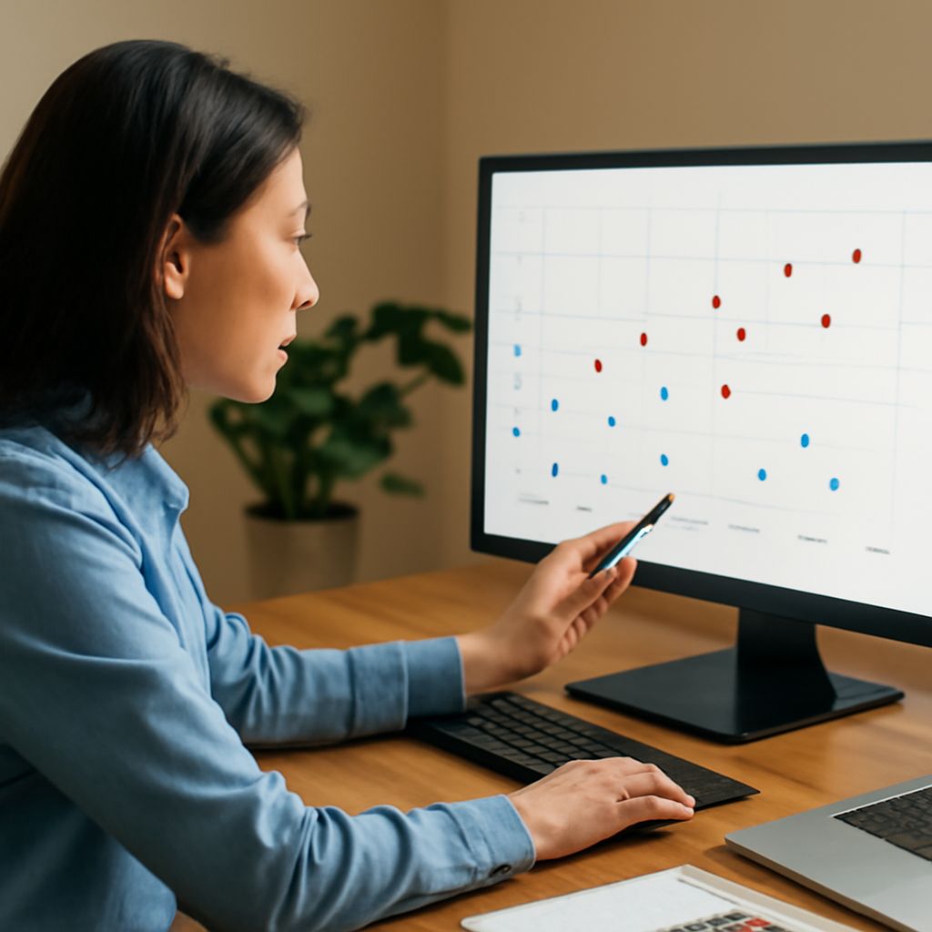 Mobile scatter plot maker interface