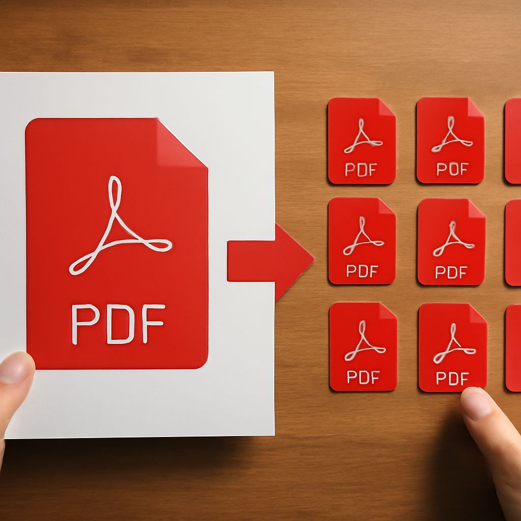 Splitting PDF files on a mobile device