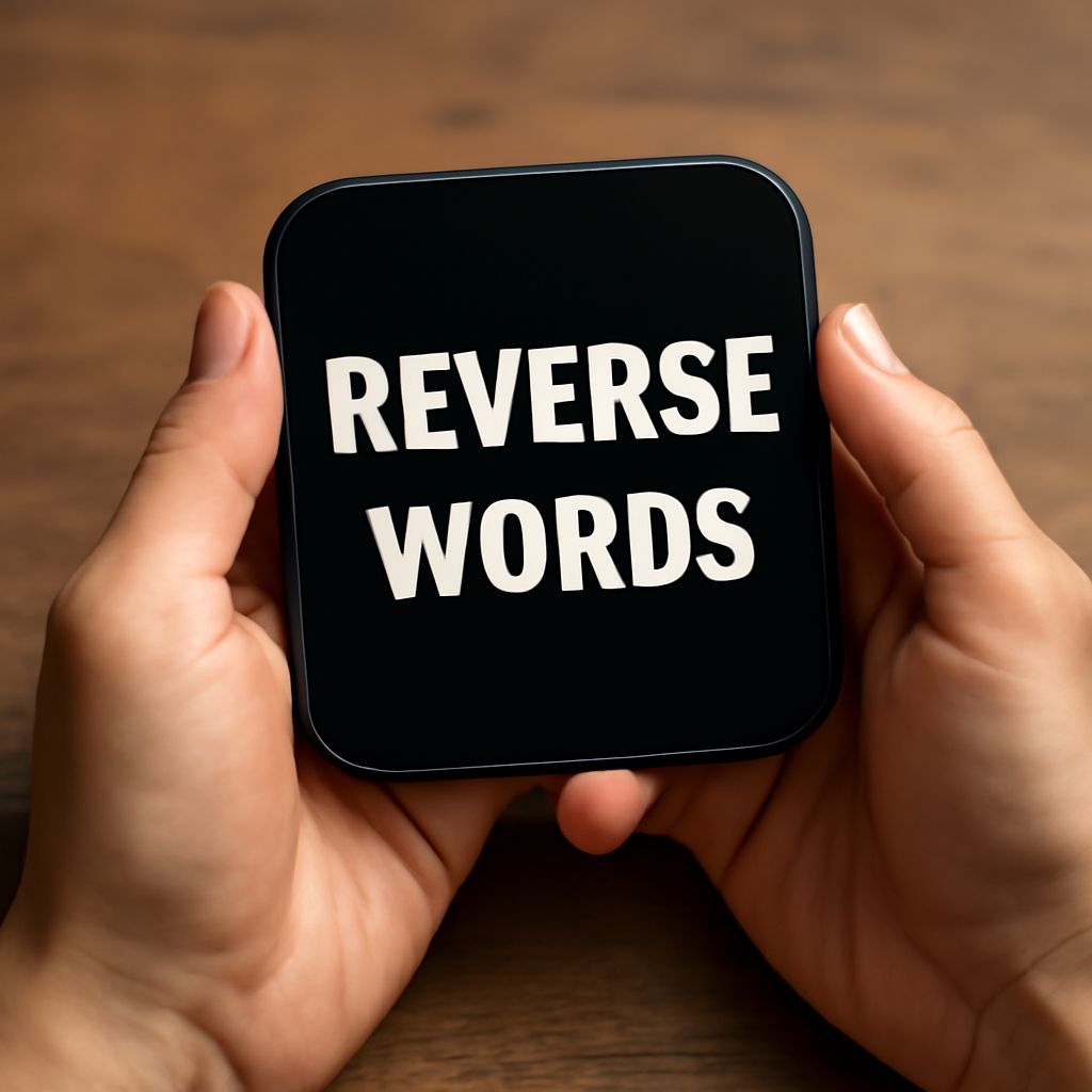 A visual representation of reversing words and letters